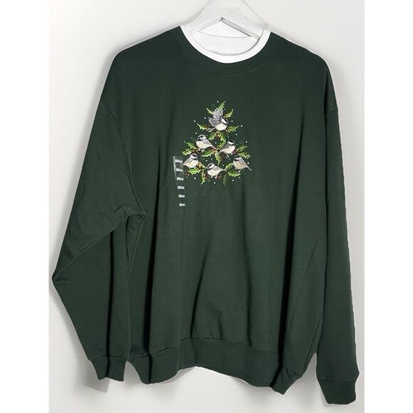 Vintage Style Morning Sun Size 2XL Crew Neck Sweatshirt Red Cardinals Grandma - Picture 1 of 6